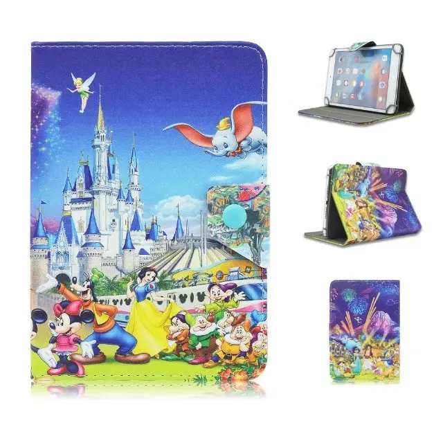

8"inch Tablet 3D Kid Cute Color Printing Minnie and mickey Filp Stand Leather Universal Case Cover For Universal Tablet 8"inch