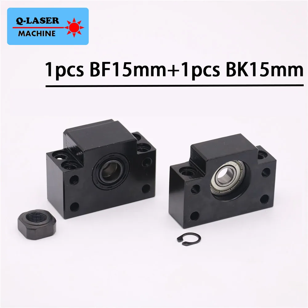 

Ballscrew End Supports Set BK15 BF15 Fixed Side for SFU2005 SFU2010 Ballscrew Liner Guides Machine CNC Parts holder