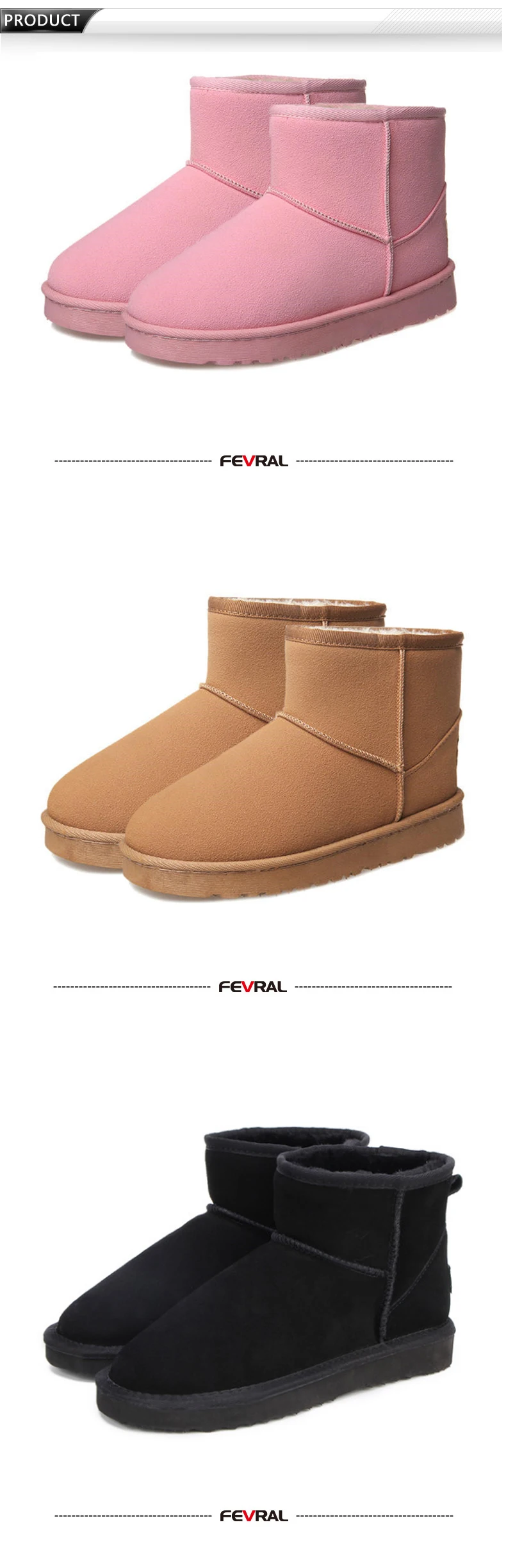 FEVRAL/женские ботильоны; сезон осень-зима; Мягкие Замшевые ботинки на толстой плоской подошве; модные высококачественные удобные повседневные женские ботинки на меху, сохраняющие тепло