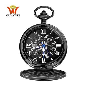 

NEW Arrival Fashion Luxury OYW Mechanical Hand Wind Pocket Watch Men Pendant Watch Male Full Steel Case Pocket Fob Watch Relogio