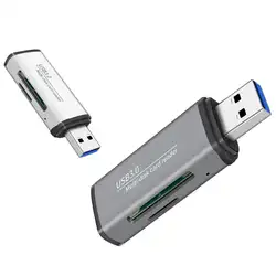2 в 1 мульти Мини Портативный USB3.0 Кардридер высокоскоростной USB3.0 Универсальный TF SD MICRO SDXC SDHC считыватели карт памяти для Tab