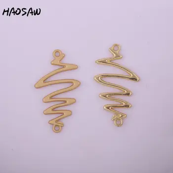 

HAOSAW 23*42MM 6Pcs/Lot Wave Pattern/Connect Jewelry/Choose Colors/Jewelry Part/Accessories Part/Handmade Jewelry