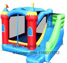 2016 colorful entertainment jumping bouncy inflatable slide and bouncer combo /outdoor and indoor playground
