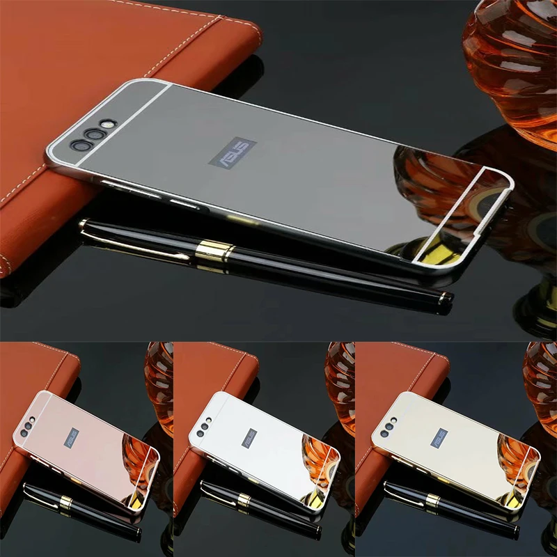 

For Asus Zenfone 4 ZE554KL Case Luxury Mirror Metal Aluminum+Acrylic Hard Back Cover Case For Zenfone 4 ZE554KL