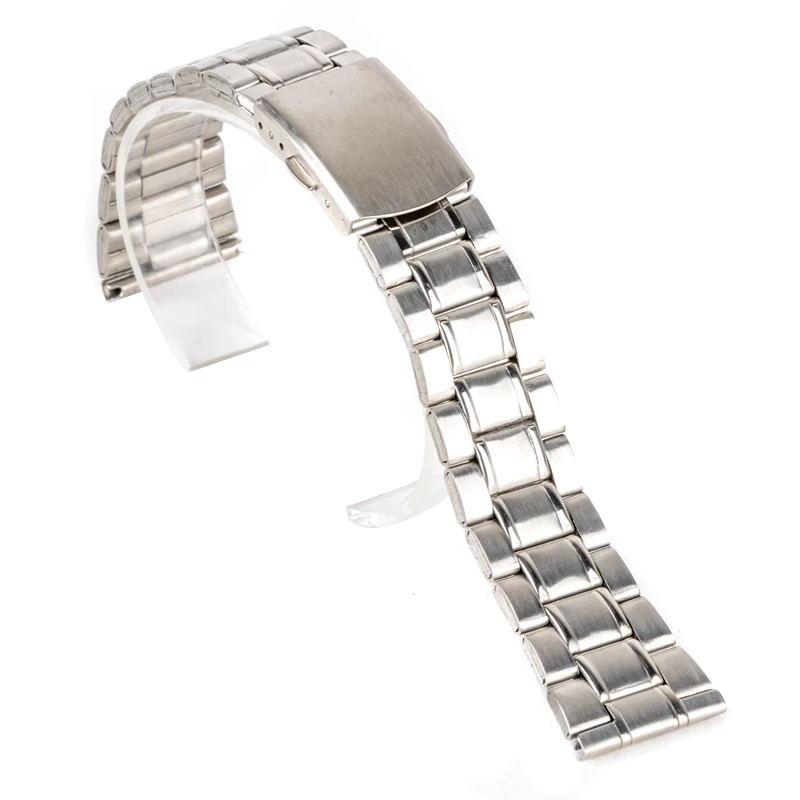 14/16/18/20/22mm Luxury WristWatch Band Silver Stainless Steel Buckle Straight End Watch Band Strap For Watch Accessories