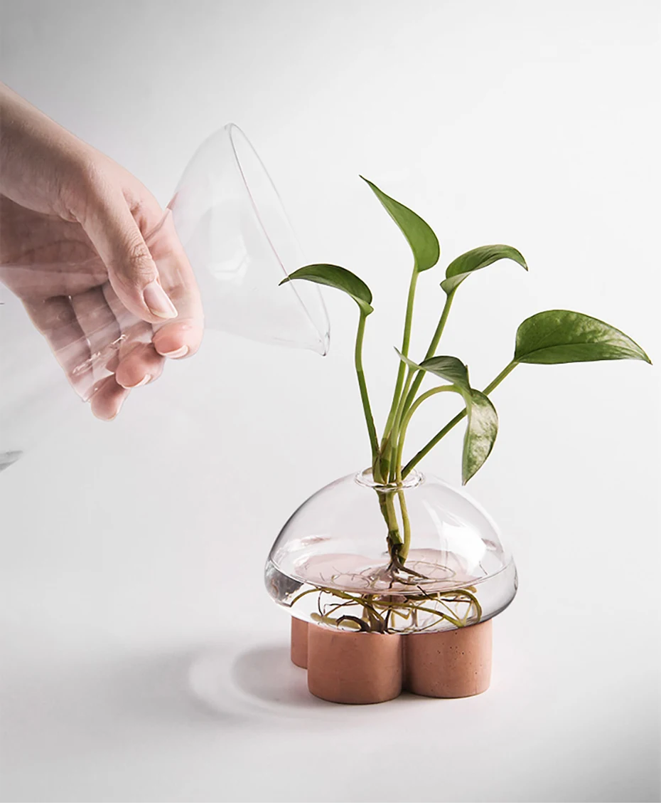 Прозрачная ваза Гидропонные вазы для растений в скандинавском стиле цветочный горшок гипсовая ваза стеклянные настольные растения домашний бонсай украшение стола