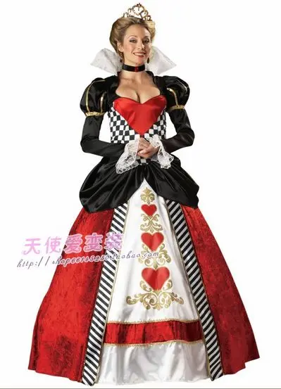 

Disney Europe court of bitter fleabane skirt red hearts queen of spades Halloween outfit COSPLAY costumes photography
