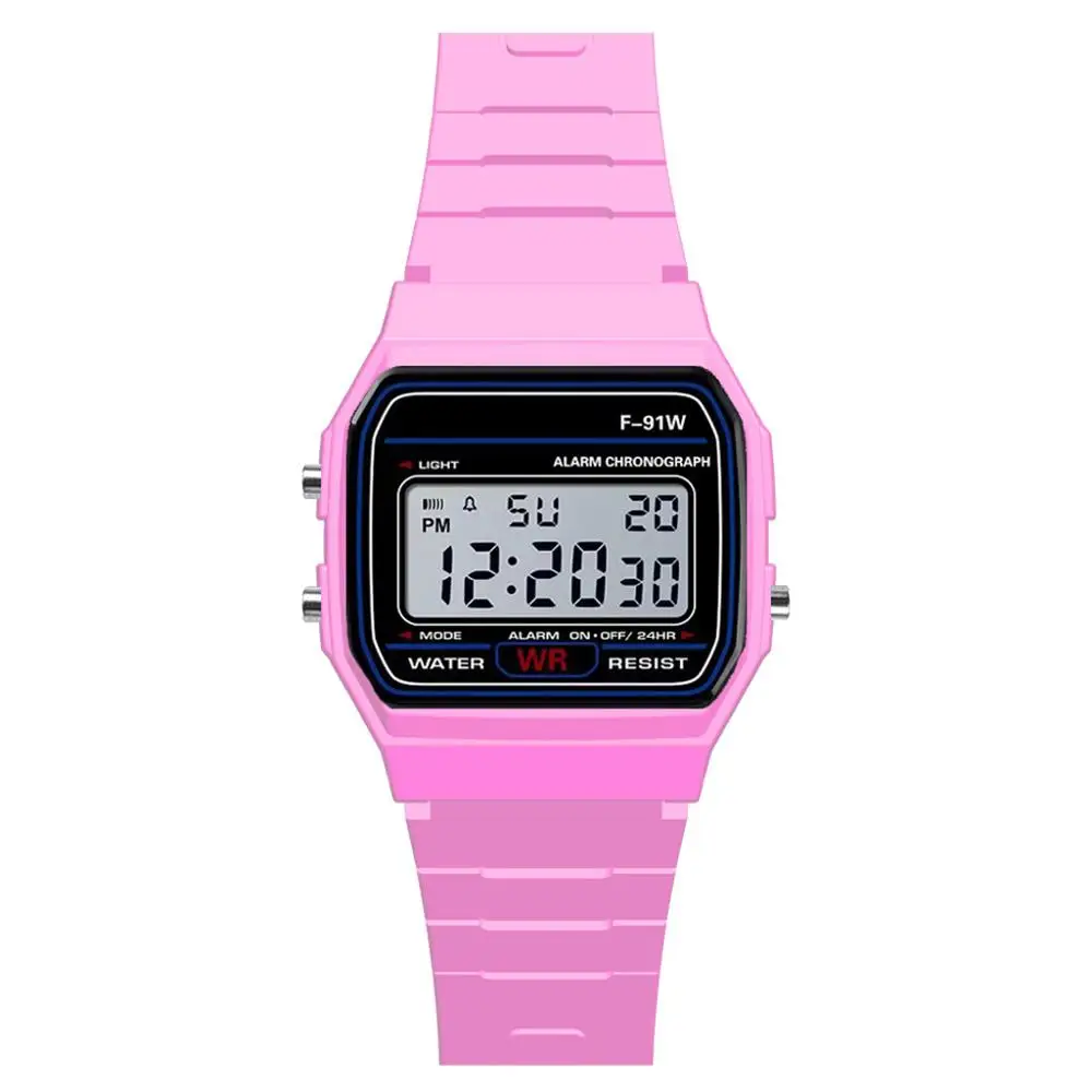 Роскошные женские часы, мужские цифровые военные наручные часы, светодиодный, водонепроницаемые, Gvato De Studento Akilli Saat* A - Цвет: Pink