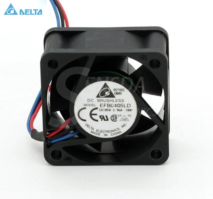 Delta EFB0405HHD 4020 DC 5V 0.45A alarm signal dual ball bearing case fans