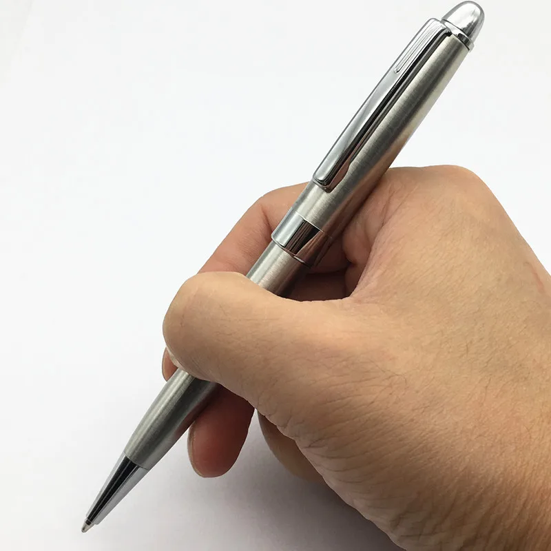 

Gift pen case Stainless steel rod rotating Metal ballpoint Pen Stationery pen refill gel pen 00258