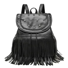 Fashion Tassel Backpacks For Women Sweet Preppy Style College Students Bags Shoulder Strap Hasp Big Capacity Female Backpacks