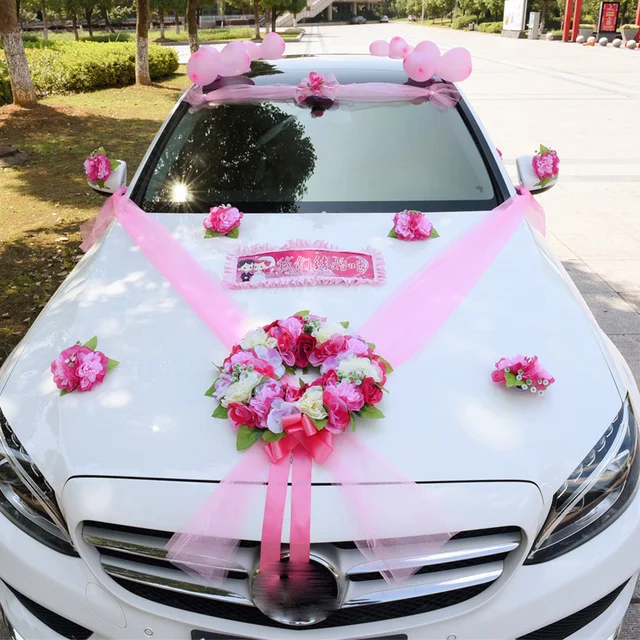 Artificial Flowers Wedding Car Decoration Artificial Flowers Set Decorative Flowers Wreaths