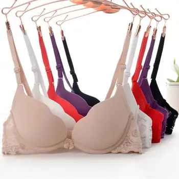 

Female Intimate Underwear big breast Push Up Bra deep V Underwear Soft Comfortable Sexy Seemless