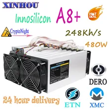 Б/у Майнер ASIC Innosilicon A8+ 248K CryptoNight XMC DERO лучше чем antminer S9 Z9 T15 S15 L3 Whatsminer M3X M21s Eibt