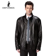Горячий кожаная куртка, Натуральная Кожа, Мандарин Воротник, Овчины, Тонкий, Кожаная куртка мужчины