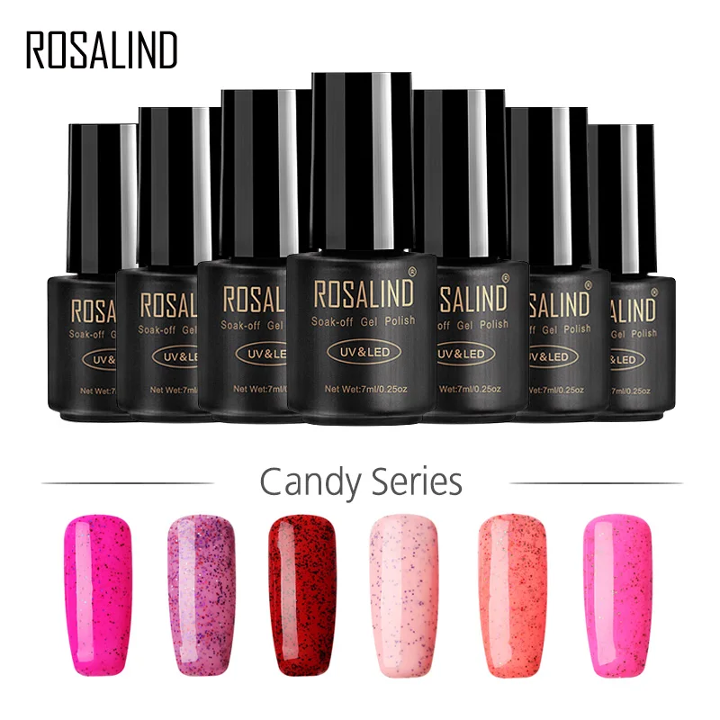 Гель лак для ногтей ROSALIND 1S черный флакон 7 мл|gel nail polish|gel varnishgel polish uv |