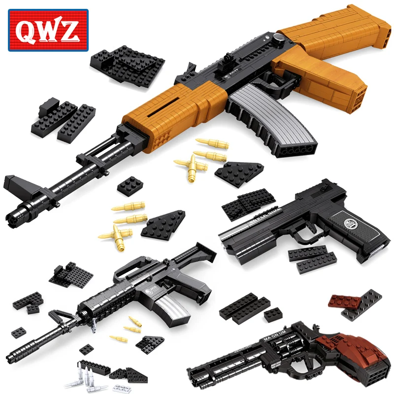 SWAT AK47 снайперская винтовка пистолет Desert Eagle наборы строительные блоки детские
