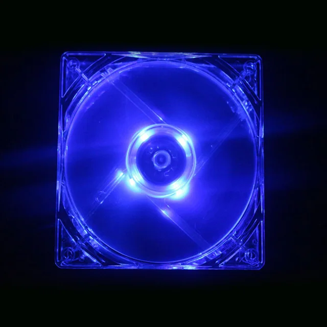 Silent F12025 120mm LED Fan Cooler Transparent Computer Case Fan PC Cooling Fan 12V Desktop 4-Pin Connector for PC Case