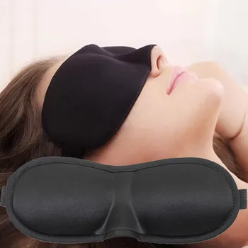 

3D Black Eye Mask Shade Cover Rest Sleep Eyepatch Blindfold Shield Travel Sleeping Aid 2U81108
