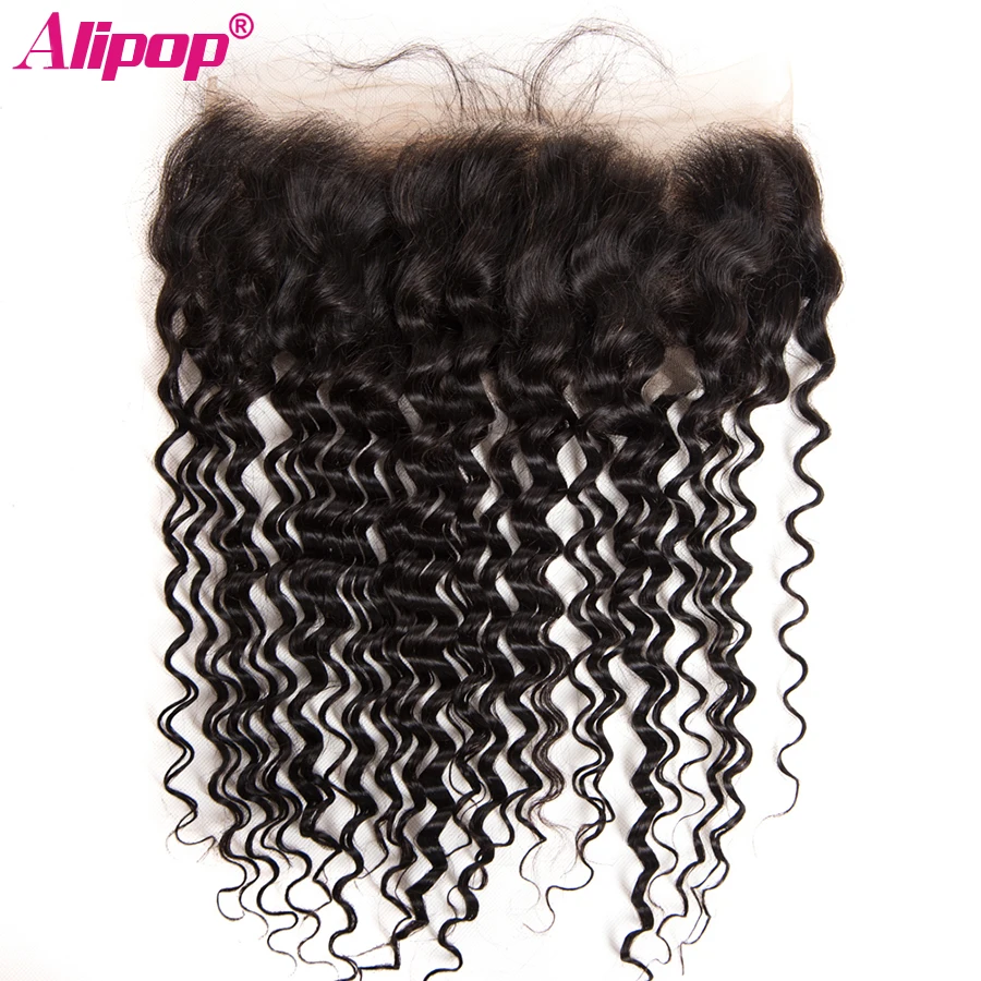 ALIPOP Malaysian Deep Wave 360 lace Frontal closure With Bundles Remy Human Hair Bundles With Closure Pre Plucked with baby Hair (1)