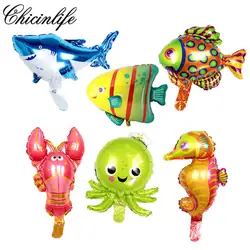 Chicinlife 5 шт. Under The Sea Акула основа Фольга воздушные шары с днем День рождения Baby Shower декоративные Детские игрушки вечерние шар