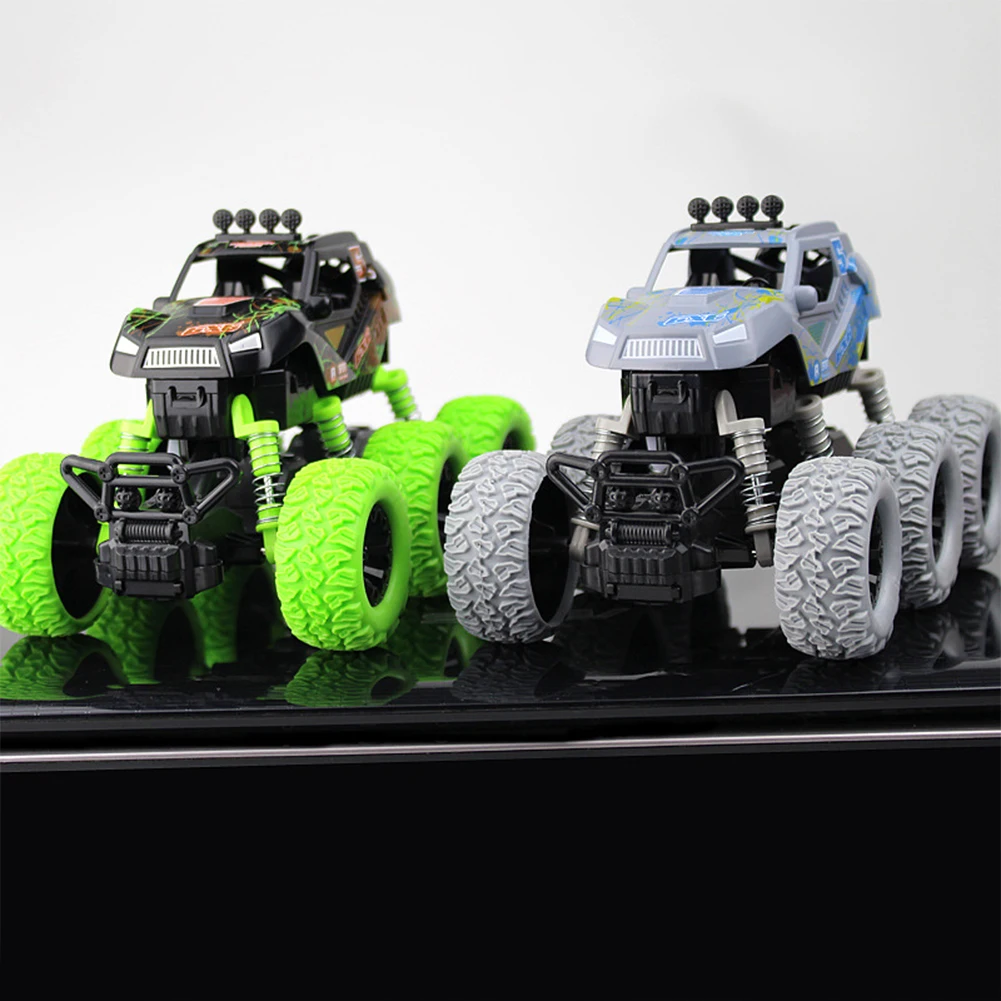 360 Degree Flipping Toddler Anti Shock Outdoor Alloy 6 Wheel Drive Toys Crawler Model Friction Powered Monster Truck Gift