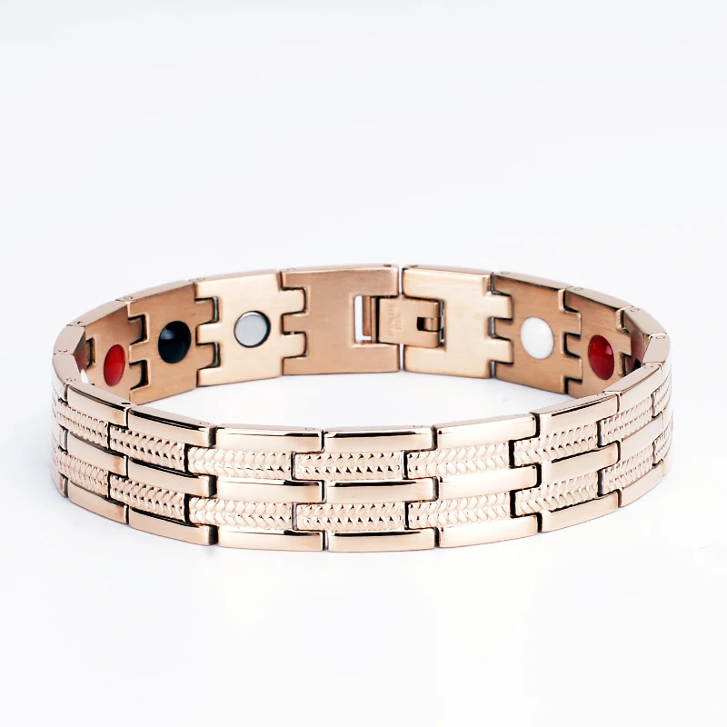 Oktrendy Bio Magnet Energy Bracelet for Men Golf Bracelets Titanium Steel Link Chain Wristband Magnetic Power Pulseira