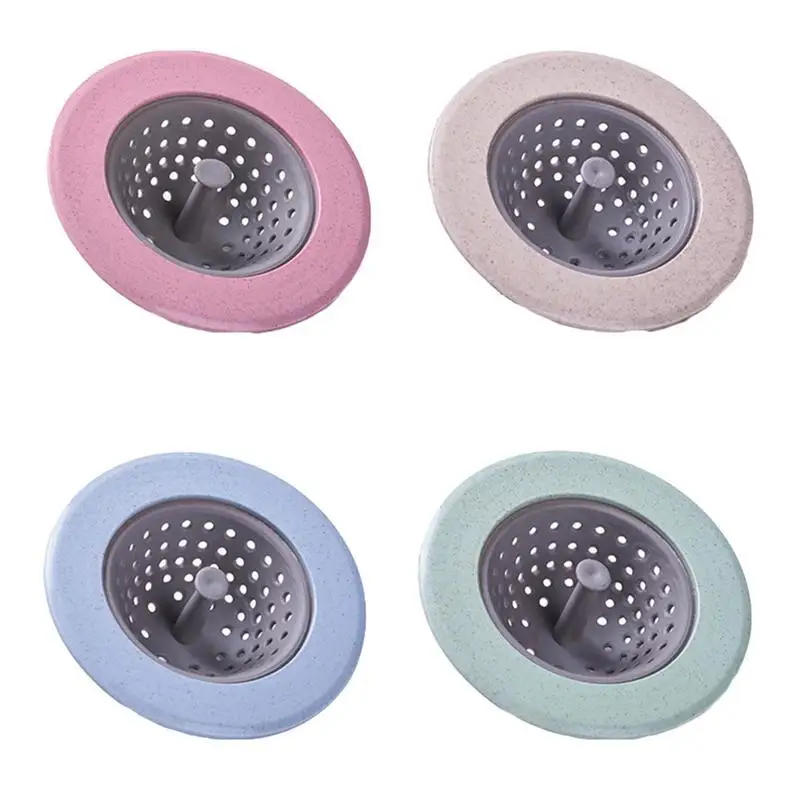 ROSENICE пластиковый сетчатый фильтр для раковины Круглая Корзина Фильтр для кухонных аксессуаров для ванной комнаты(случайный цвет