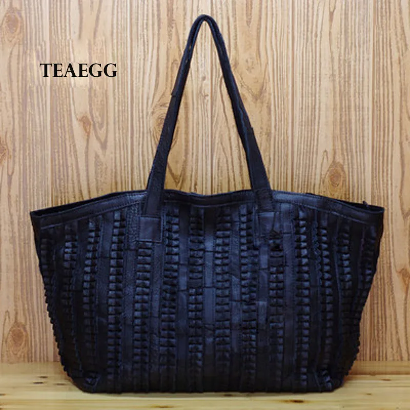 

2019 Genuine Leather cowhide bag casual soft ladies Korean version of the striped female bag shoulder bag