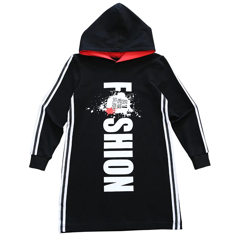 Sweatshirt Tide Hoos Long T Shirt Red Black Hooded Clothes Sweatshirt Tide Hoos Long T Shirt Red Black Hooded Clothes 2018 Spring Autumn Size 6 7 8 9 10 11 12 13 14 Years Child In Sweatshirts From