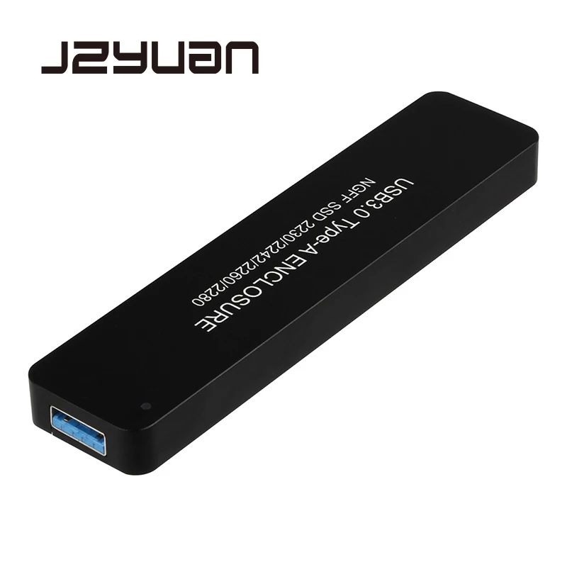 

JZYuan NGFF M.2 SATA to USB 3.0 SSD External Enclosure Storage Case Converter Adapter Case Support 2230/2242/2260/2280