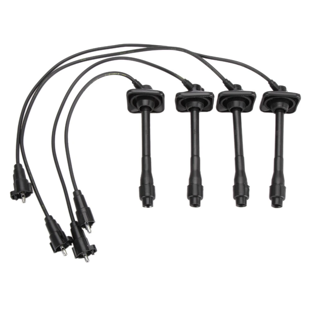 4pcs Ignition Spark Plugs Leads Wires For Toyota Camry Rav4 Solara Te58
