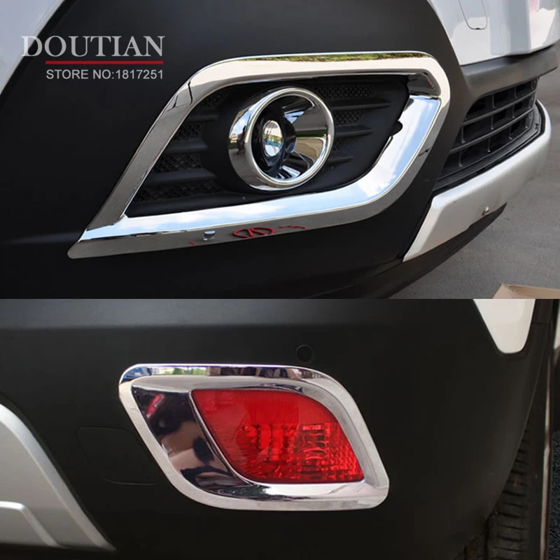 HIGH FLYING Exterior Trim Chromed Exterior Rear Fog Lamp Light Mouldings Trim 2pcs For T-Roc 2017 2018 2019 Car Accessory