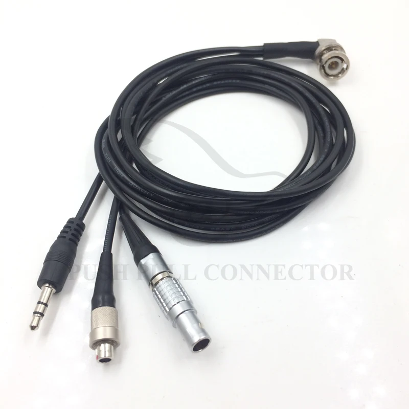 

TimecodeSystems Ultrasync One Timecode Cable Right Angel Single BNC Split Cable To FVB 3 Pin , LEMO 5 Pin , 3.5mm Mini Jack