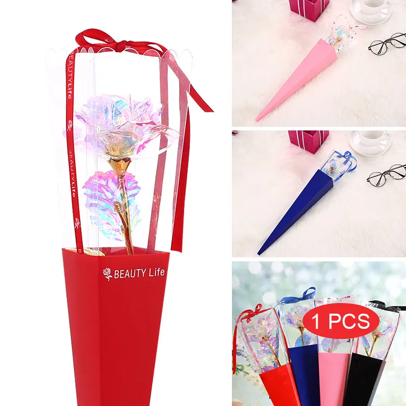 

24K Color Gold Simulated Rose Valentine'S Day Wedding for Your Lover Beautiful Anniversary Home Decoration Celebration