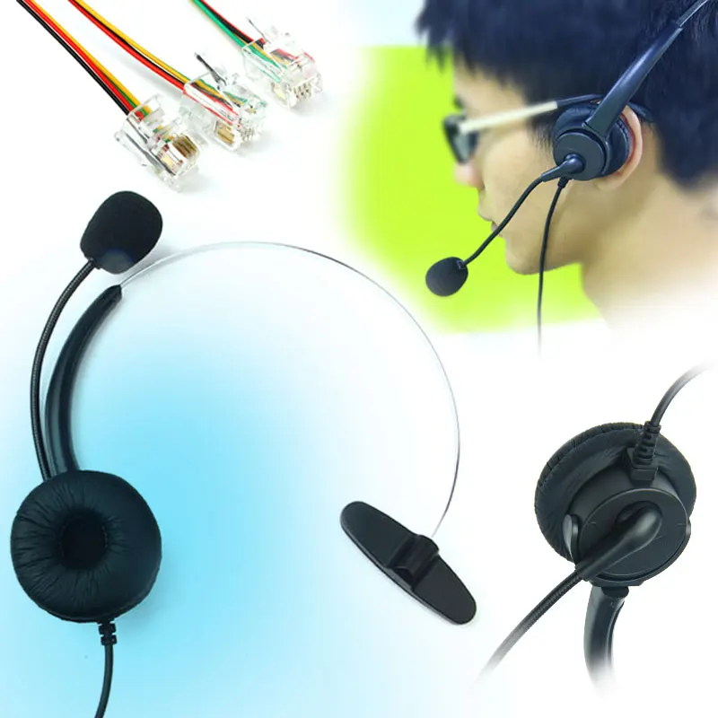 

BBGear Universal Business Single Ear Headset w/ Microphone Headphones for Telephone Line for Customer Service/Office/Conference