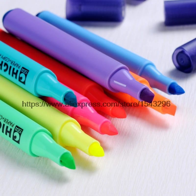 

8 pcs/lot Colored Highlighter Pen papelaria school office supplies Art Markers Set For Manga Drawing Markers Design Supplies Pen