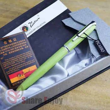 

PICASSO 916 ELEGANT FINE HOODEN NIB FOUNTAIN PEN LIGHT GREEN AND SILVER
