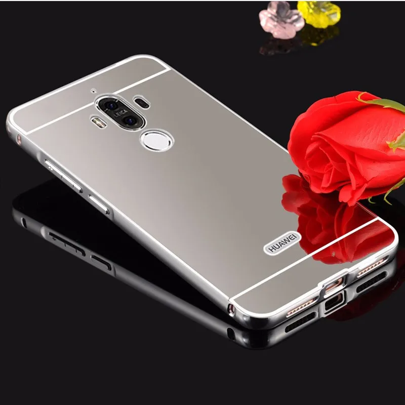 

Coque For Huawei Mate 9 Case 5.9'' Luxury Rose Gold Plating Mirror Phone Cases For Huawei Mate 9 Back Cover huawei Mate 9