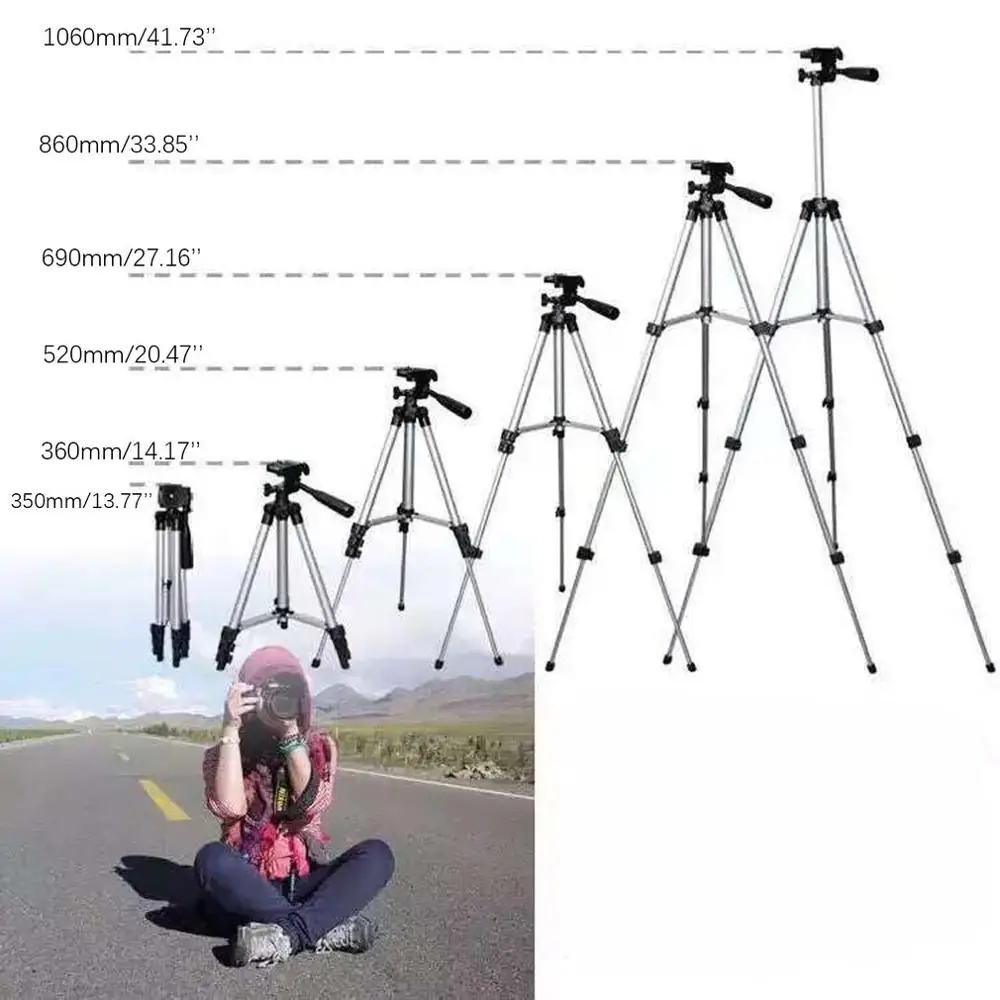 3120 Camera Holder Table Tripod Telescopic Camera Tripod Professional DSLR Tripod Monopod For Digital SLR Camera Stand