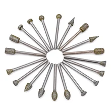 Diamond Grinding Burrs Mounted Points 6x3mm Rotary Tool Engraving Etching Abrasive Tool For Dremel Tools Accessories