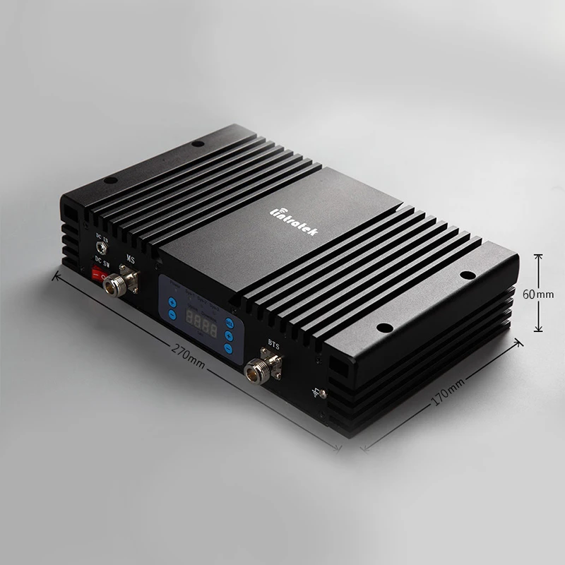 Powerful 80dBi gsm repeater 1800Mhz DCS cellular signal booster 2g 3g 4g LTE signal amplifier AGC MGC with LCD display #6.5