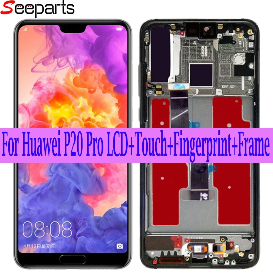 Оригинальный 6 1 &quotдля Huawei P20 Pro LCD с рамкой дисплей экран сенсорный дигитайзер
