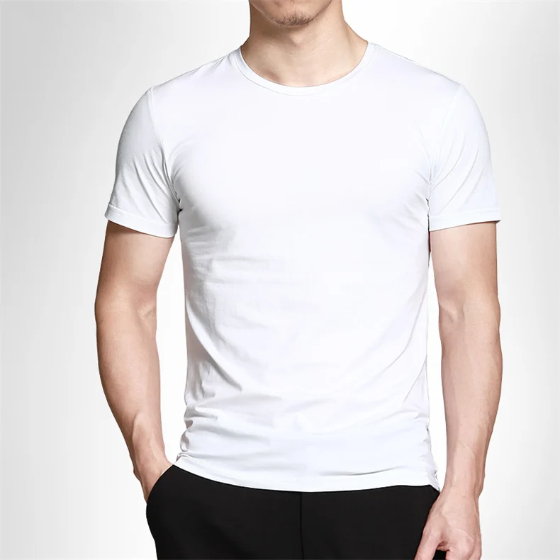 Muls Brand High quality Summer mens clothing cotton T shirts Men Casual basic short Tees Tops Black White Gray M-3XL Cheap Price-02