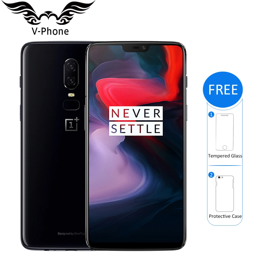 

International Version Oneplus 6 A6003 4G LTE Mobile Phone 6.28'' 8GB 128GB Snapdragon 845 Android 8.1 Dual Camera 20MP NFC