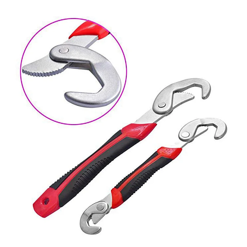 

2PCS wrench spanner set Adjustable Wrench universal Sleutel Universele sleutel Quick Snap en Grip Verstelbare Steeksleutel