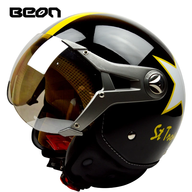 BEON B100 шлем мотоцикл шлем, закрывающий половину лица ботинки в байкерском и винтажном стиле шлем мотоциклы мопеды шлем для электровелосипеда