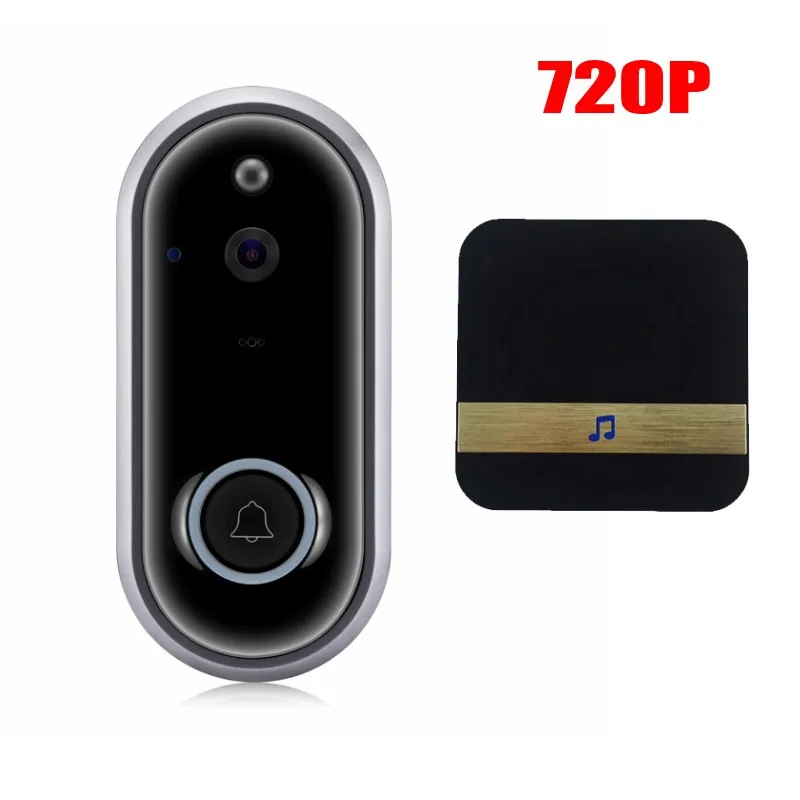 720P with Chime Умный видео дверной звонок WiFi визуальный домофон M6 1080P беспроводная камера безопасности низкое энергопотребление удаленный мониторинг - Цвет: 720P with Chime