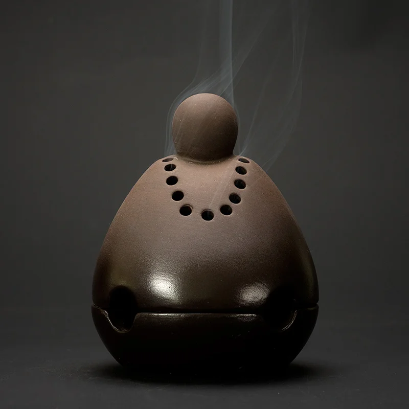 

PINNY Zen Ceramic Incense Base Buddha Smoke Cone Incense Burners Room Decoration Meditation Ceramic Crafts Sandalwood Censer