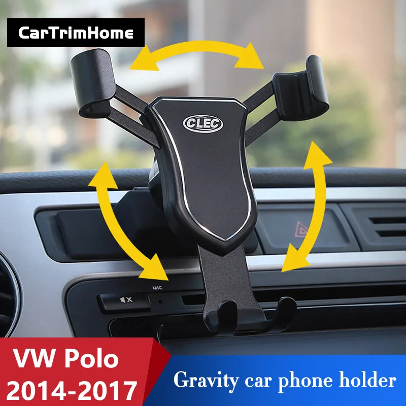 Аксессуары для Polo для Volkswagen Polo держатель телефона вращающийся смартфон держатель воздушный вентиляционный автомобильный держатель